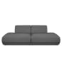 Milan 3 Seater Extended Sofa - Smokey Grey (Faux Leather) - 9