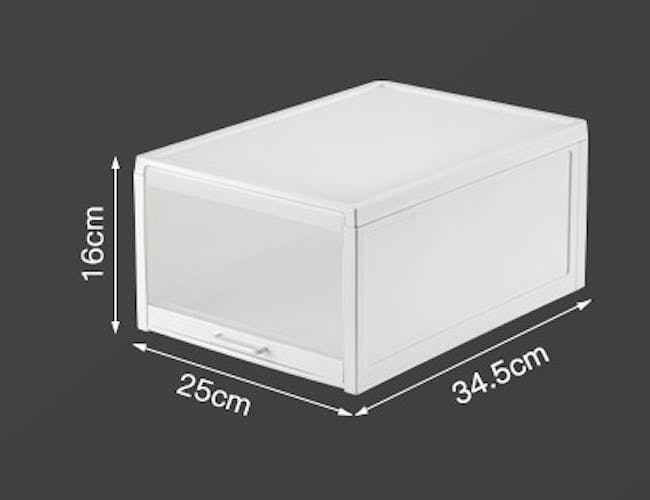 Zain Pull-Out Stackable Shoe Box - White - 10