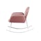 Abby Rocking Chair with Ottoman - White, Peach (Velvet) - 1