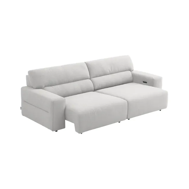 Forte 4 Seater Power Sliding Extension Sofa - Misty Grey (Scratch Resistant) - Zero Wall - 11