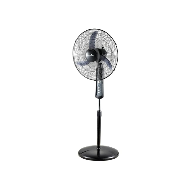 MORRIES 18 Inch Stand Fan with 60 Minutes Timer - 1 - standing fan, electric fan, ceiling fan, modern fan, black electric