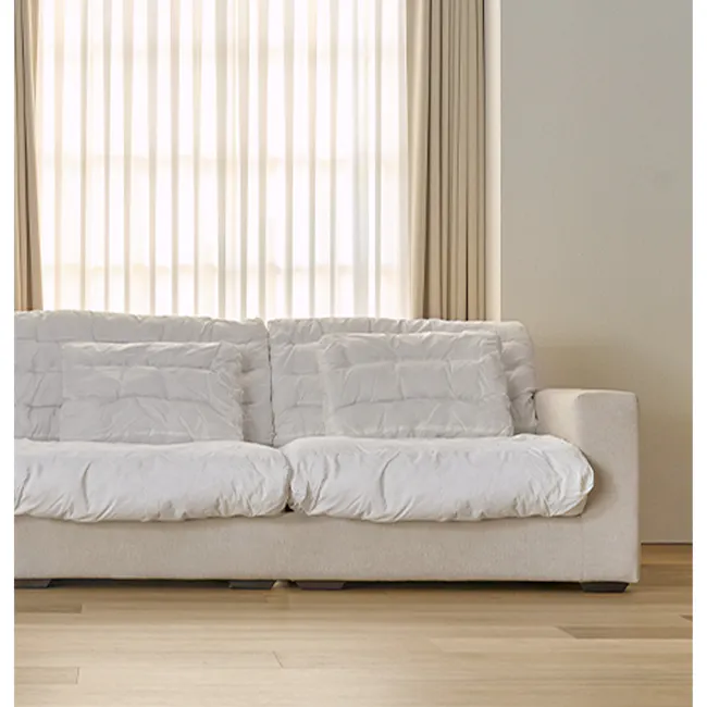 Oxford 3 Seater Sofa with Ottoman - Grey, Down Feathers - 26
