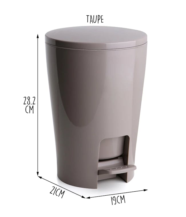 Tatay Bathroom Dustbin 5L - White - 3