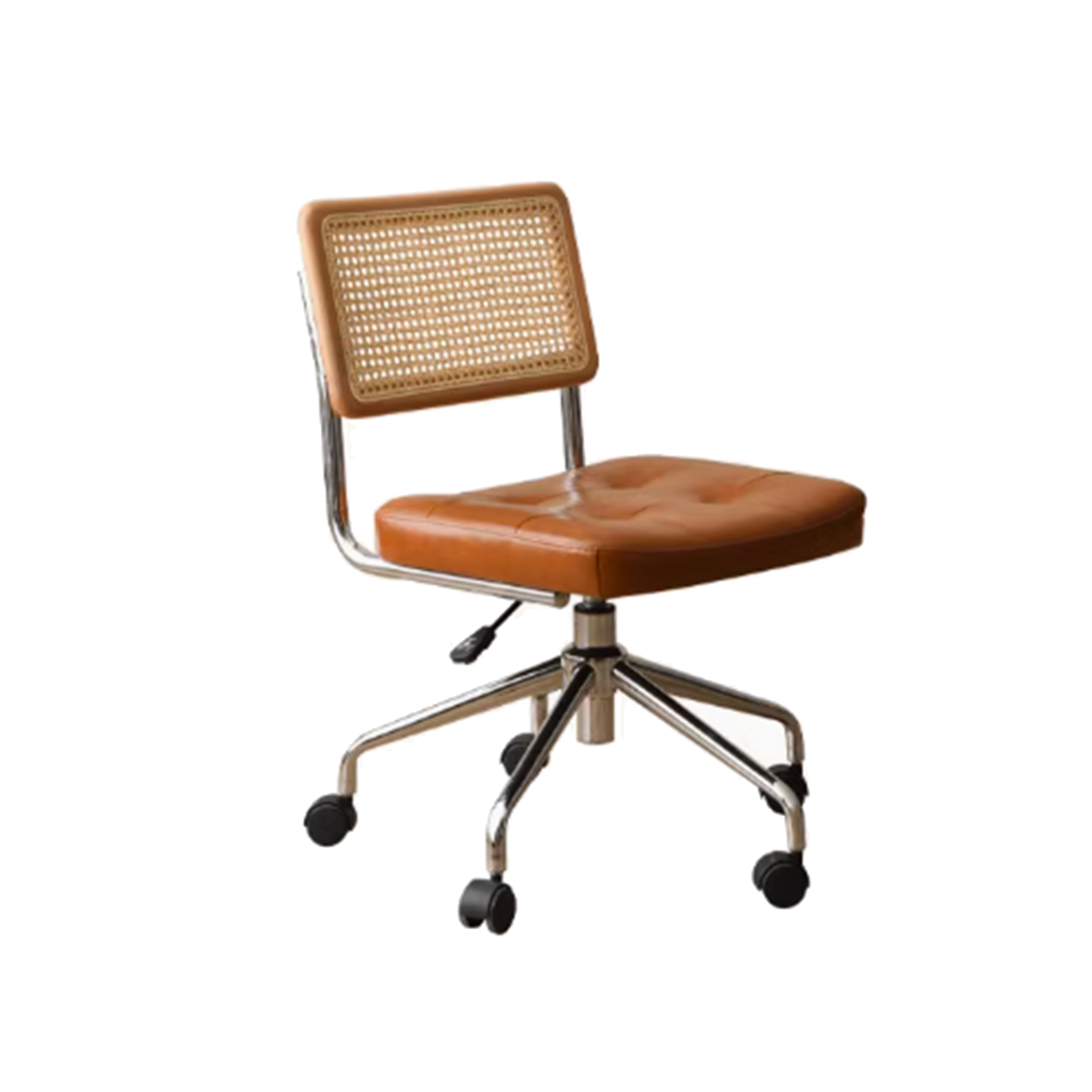 Sayle Mid Back Office Chair - Tan (Faux Leather)