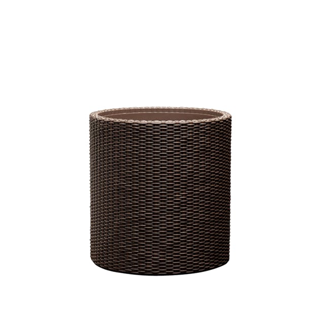 Cylinder Medium Planter - Wood Brown - 1