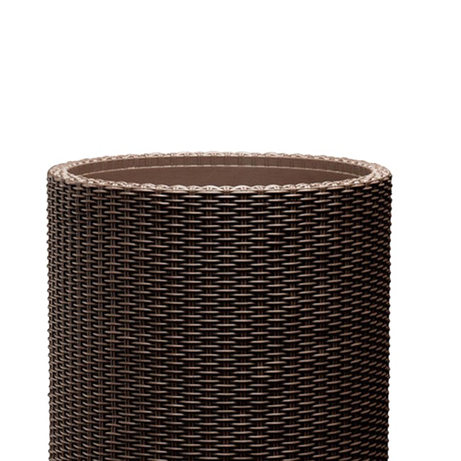 Cylinder Medium Planter - Wood Brown - 5