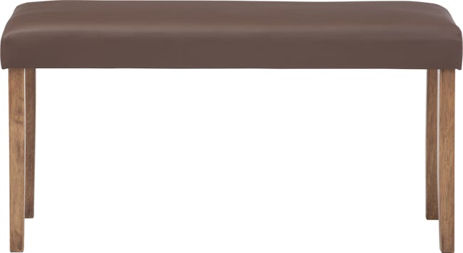 Dahlia Bench 0.9m - Cocoa, Mocha (Faux Leather) - 3