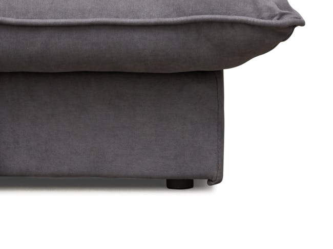 Tessa Storage Lounge Sofa Bed - Charcoal (Eco Clean Fabric) - 10