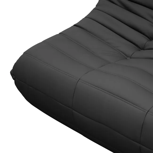Hayward 1 Seater Low Sofa - Black (Pet Friendly) - 10