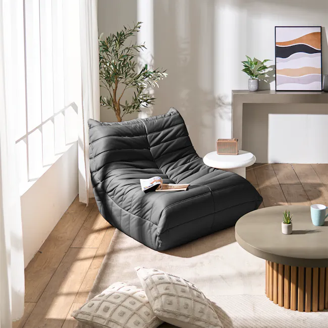 Hayward 1 Seater Low Sofa - Black (Pet Friendly) - 3