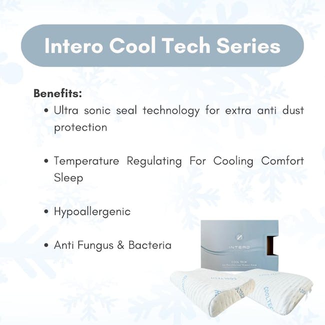 Intero Air-Pass CoolTech Charcoal Memory Foam Pillow Comfort - 2