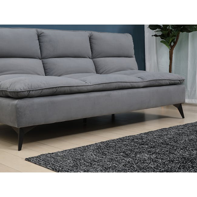 Helge 3 Seater Sofa Bed - Grey (Fabric) - 6