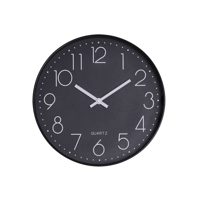 Numbera Wall Clock - Black - 0