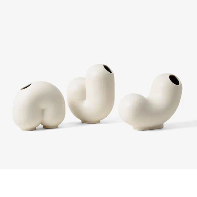 Kirby Vase - Curly (White) - 4