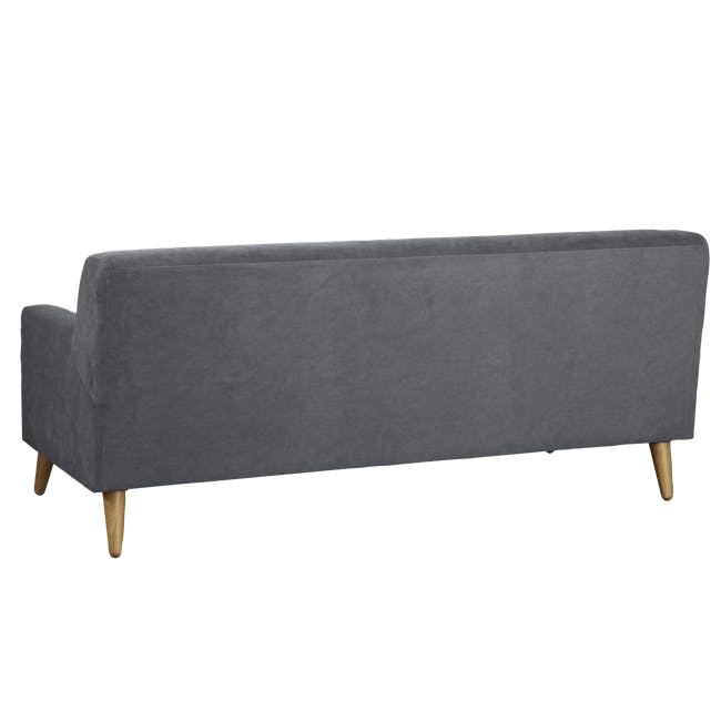 Damien 3 Seater Sofa with Damien 2 Seater Sofa - Dark Grey (Scratch Resistant Fabric) - 4