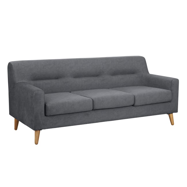 Damien 3 Seater Sofa with Damien Armchair - Dark Grey (Scratch Resistant Fabric) - 2