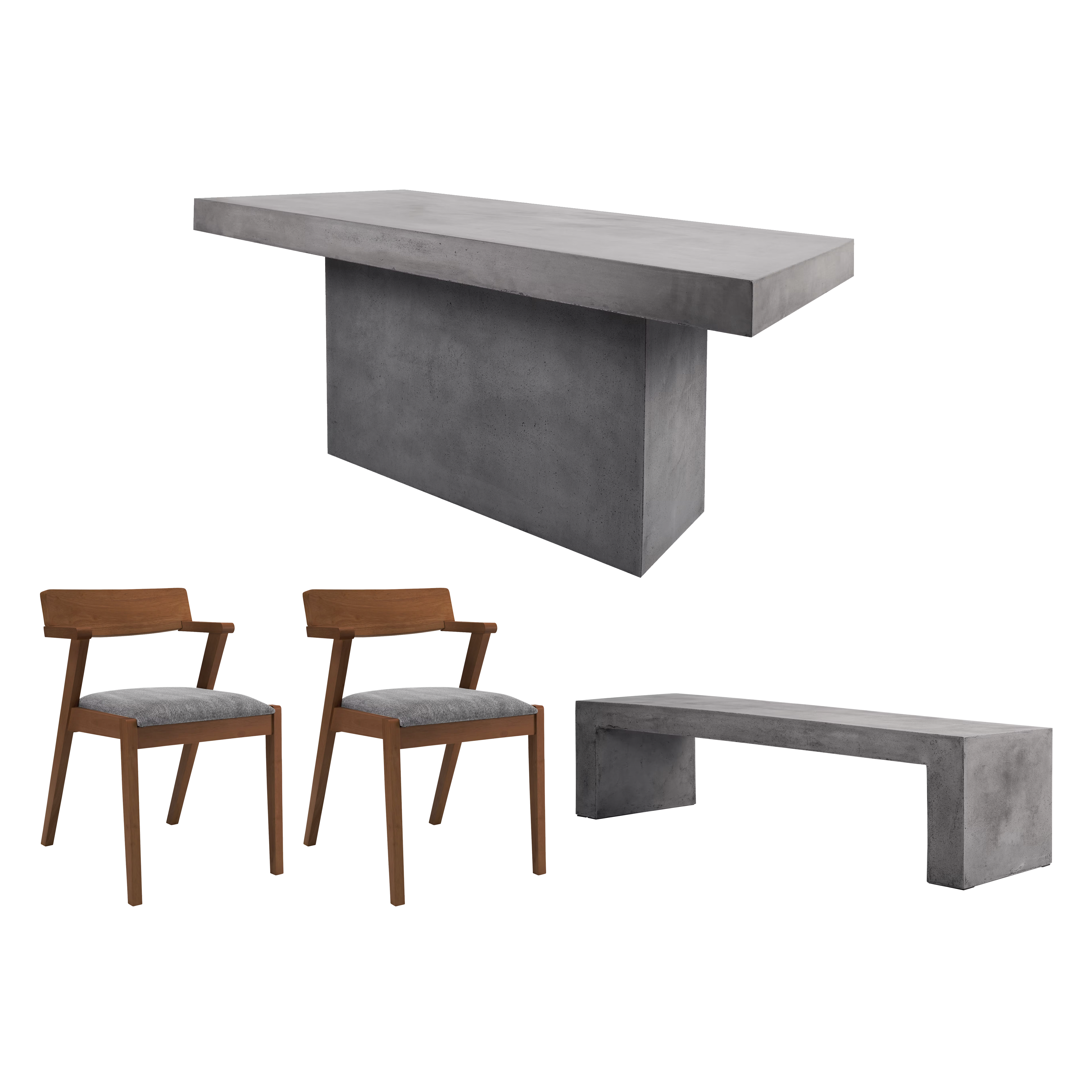 concrete dining table 6 seater