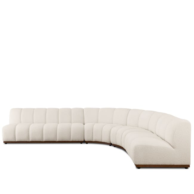 Cosmo 1 Seater Sofa Unit - White Boucle (Spill Resistant) - 11