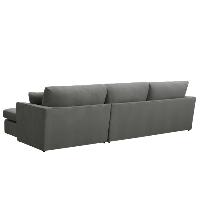 Ashley L-Shaped Lounge Sofa - Sesame Grey (Scratch Resistant Fabric) - 4