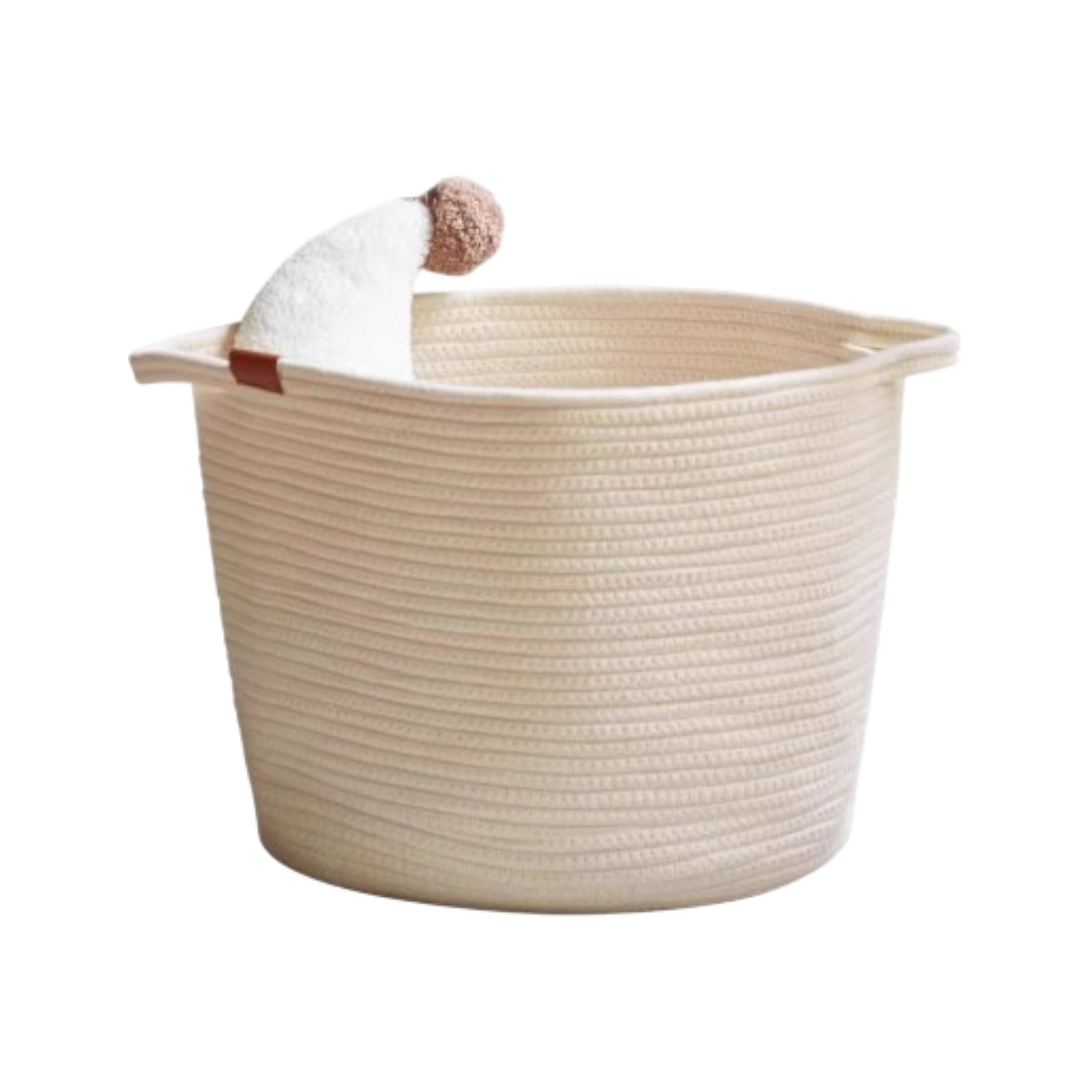 Nisa Rope Laundry Basket - Cream