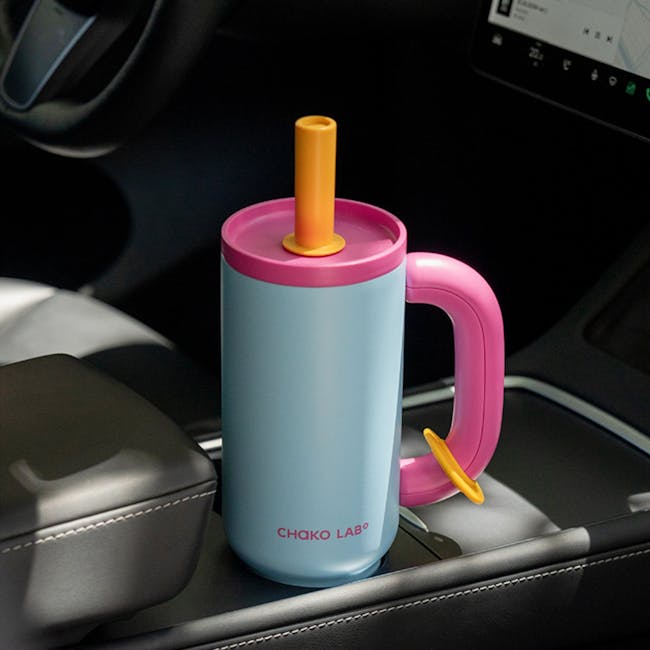 CHAKOLAB BAWANG Thermal Cup 1050ml - Orange Blue - 8 - Chako Lab, kid-friendly travel mug, modern design, bright colors