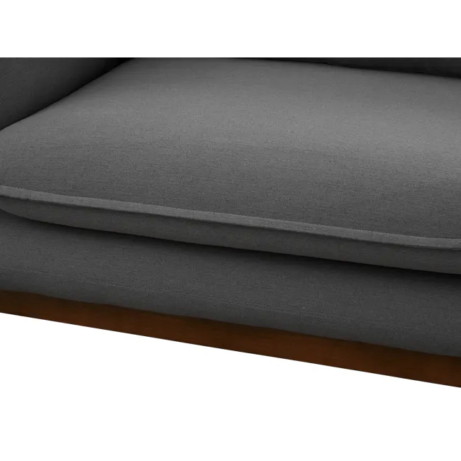 Tate 3 Seater Sofa - Charcoal Grey - 8 - Grey upholstered sofa, textured fabric, modern design, wooden frame, minimalist