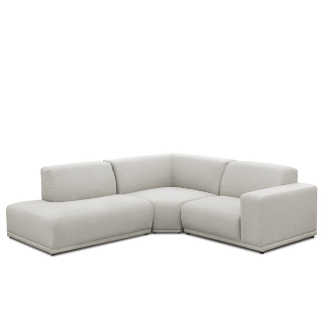 Milan 3 Seater Corner Extended Sofa - Ivory (Fabric) - 0