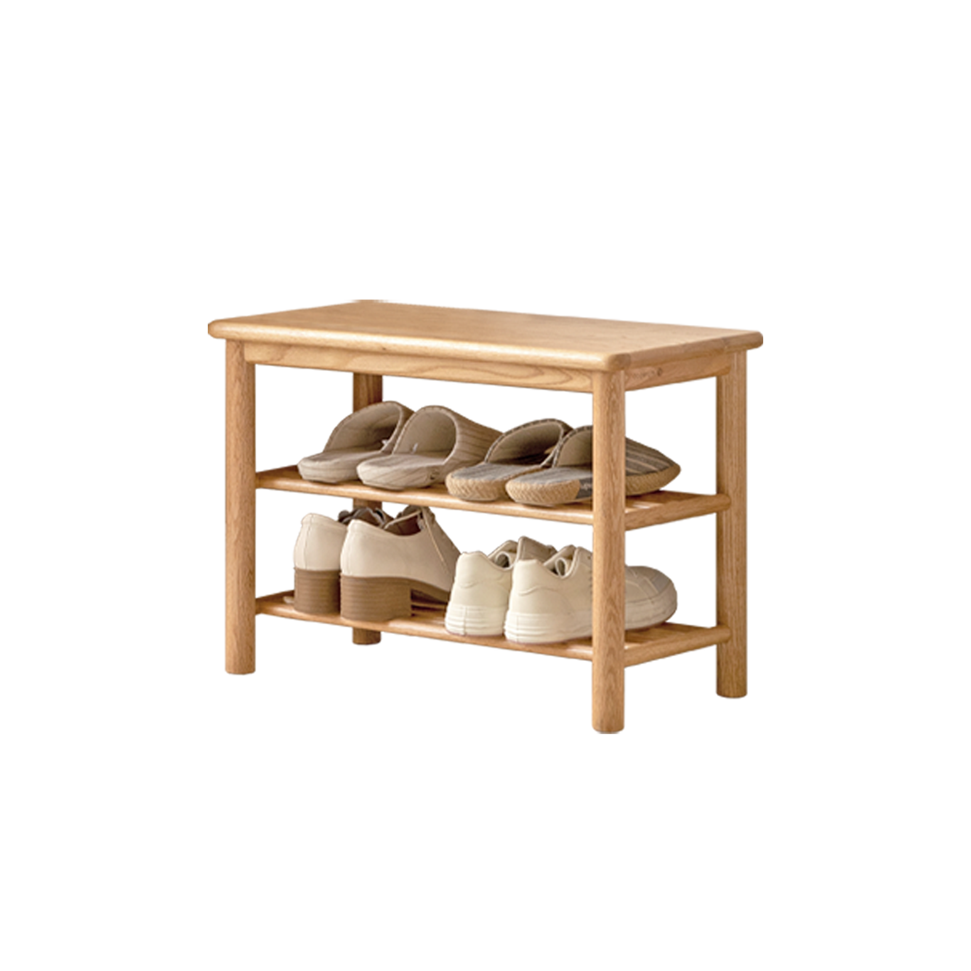 Azumi Shoe Rack Bench 0.6m - Oak