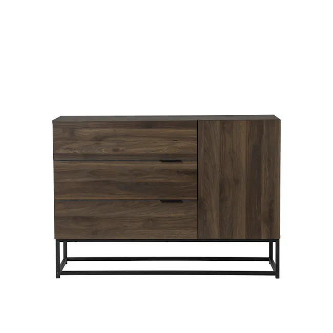 Carrie Sideboard 1.1m - 6 - Wooden, dark, sleek, modern, minimalist, contemporary, industrial, natural, organic, textured