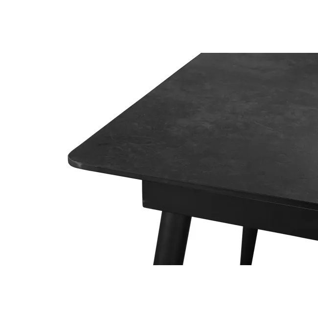 Syla Extendable Dining Table 1.3m-1.6m - Dark Slate (Sintered Stone) - 8 - Sleek and modern table design, Dark, matte finish