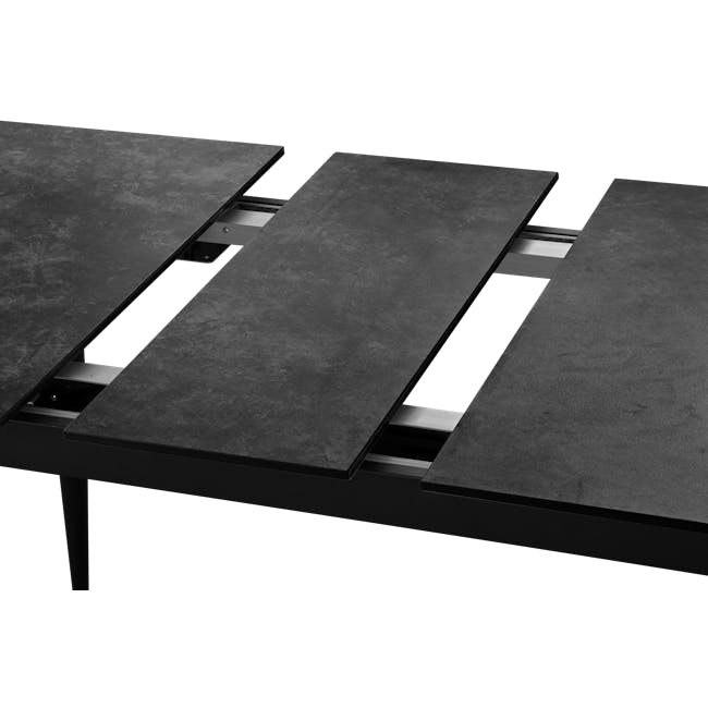 Syla Extendable Dining Table 1.3m-1.6m - Dark Slate (Sintered Stone) - 6