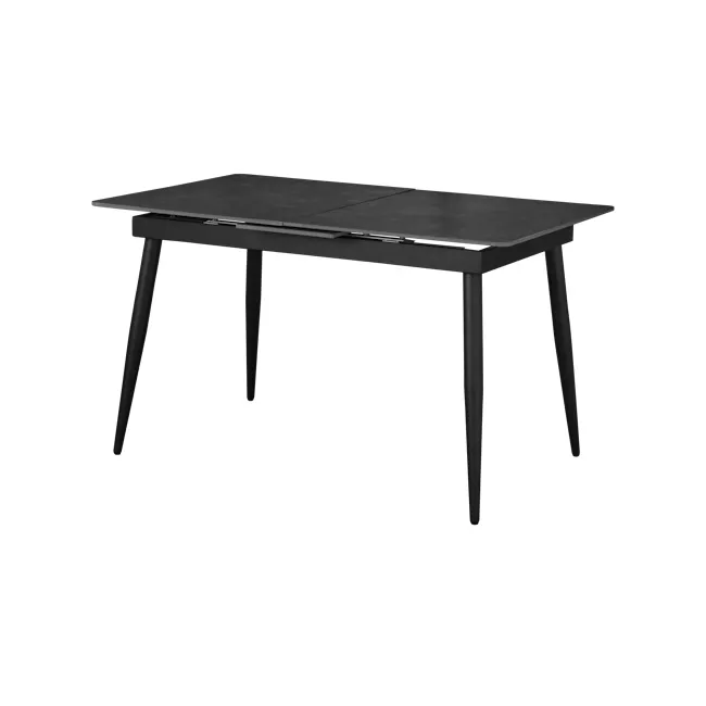 Syla Extendable Dining Table 1.6m-2m - Dark Slate (Sintered Stone) - 5 - Sleek, modern table with minimalist design, Black