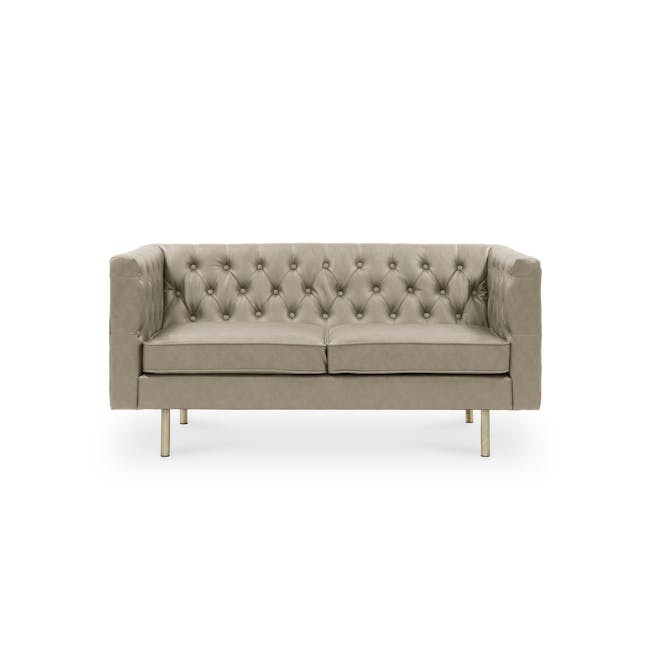 Cadencia 2 Seater Sofa - Warm Taupe (Faux Leather) - 0