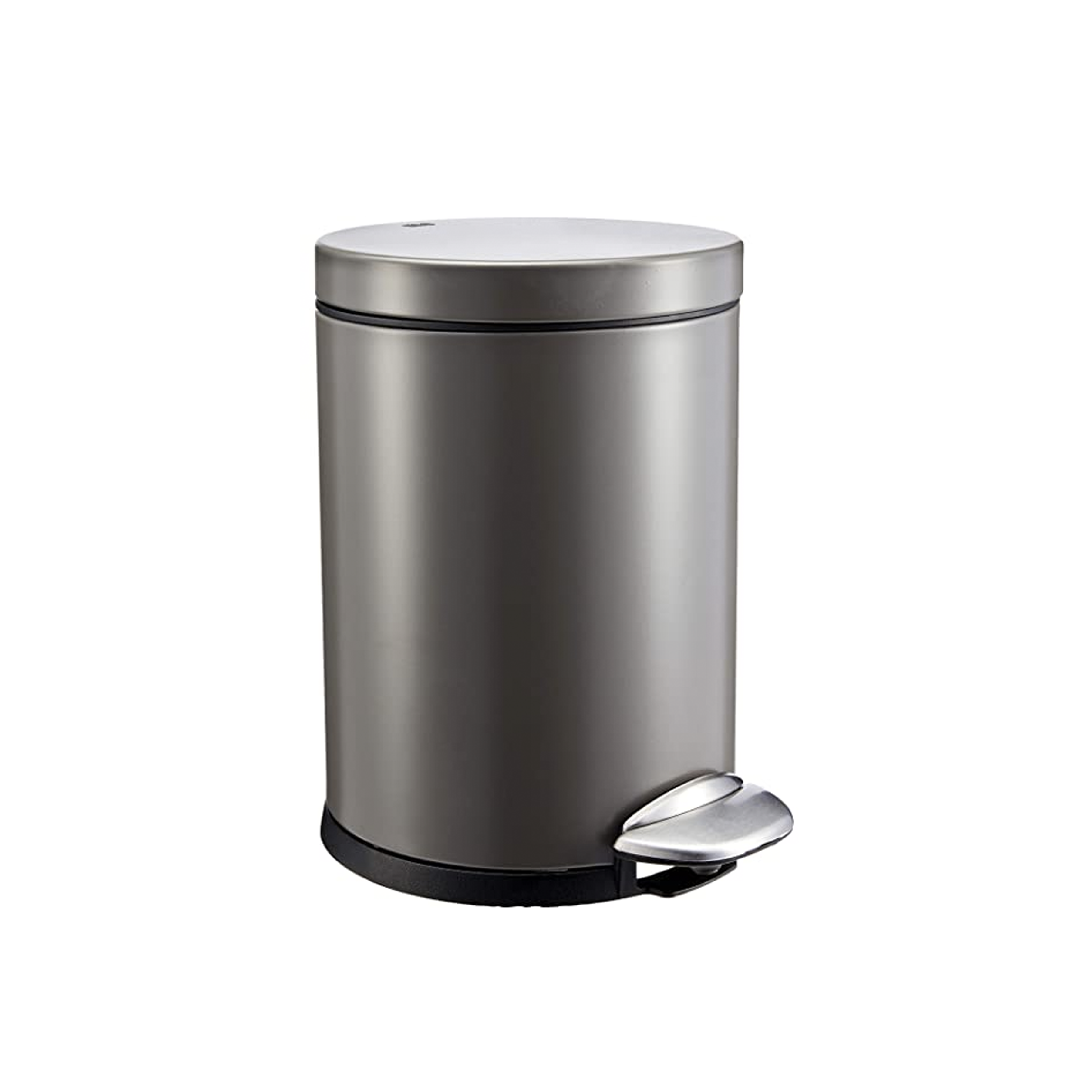 EKO Luna Stainless Steel Step Bin With Soft Closing Lid - Titanium Grey (4 Sizes) - 12L Bin