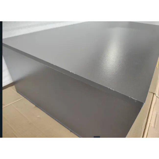 (As-is) Volos Coffee Table - 3 - Grey, smooth, flat surface, rectangular, glossy, polished, matte finish, industrial design