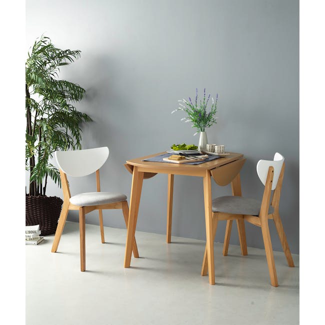 Odessa Round Extendable Dining Table 0.9m - Natural - 5