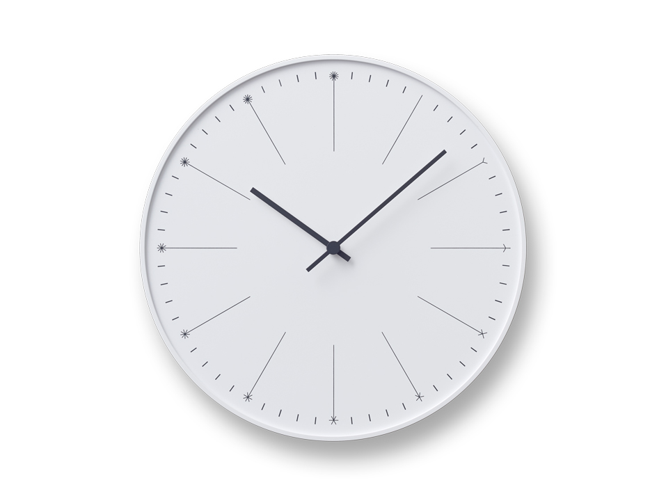 Dandelion Wall Clock - White