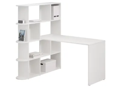 Andy Study Table with 4 Tier Shelf