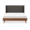 Elias Queen Bed in Walnut with 2 Kyoto Bottom Drawer Bedside Tables in Walnut - 2