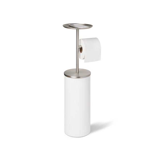 Portaloo Toilet Paper Stand With Storage - White - 0