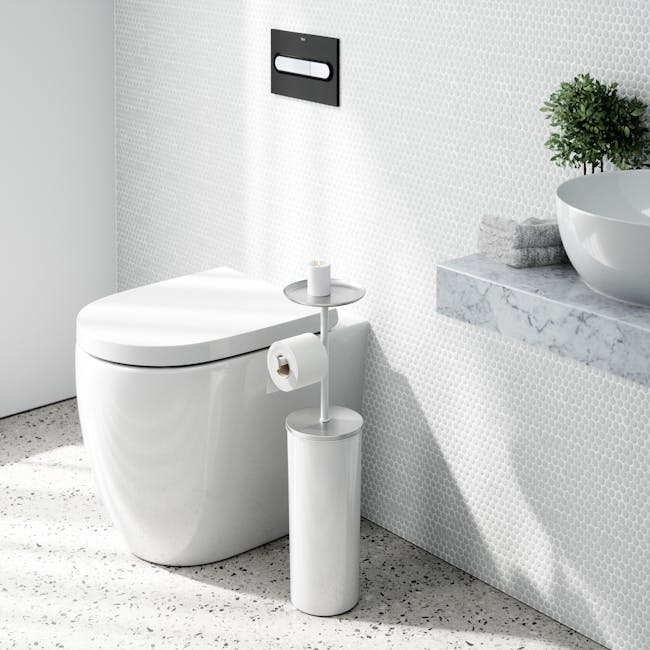 Portaloo Toilet Paper Stand With Storage - White - 2