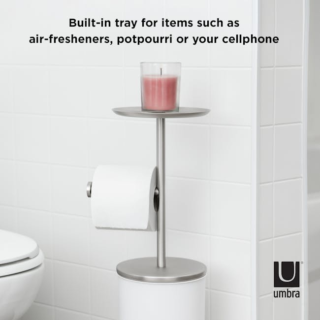 Portaloo Toilet Paper Stand With Storage - White - 6