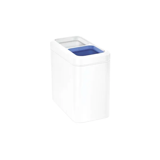 simplehuman Dual Compartment Slim Open Can 20L - White - 1
