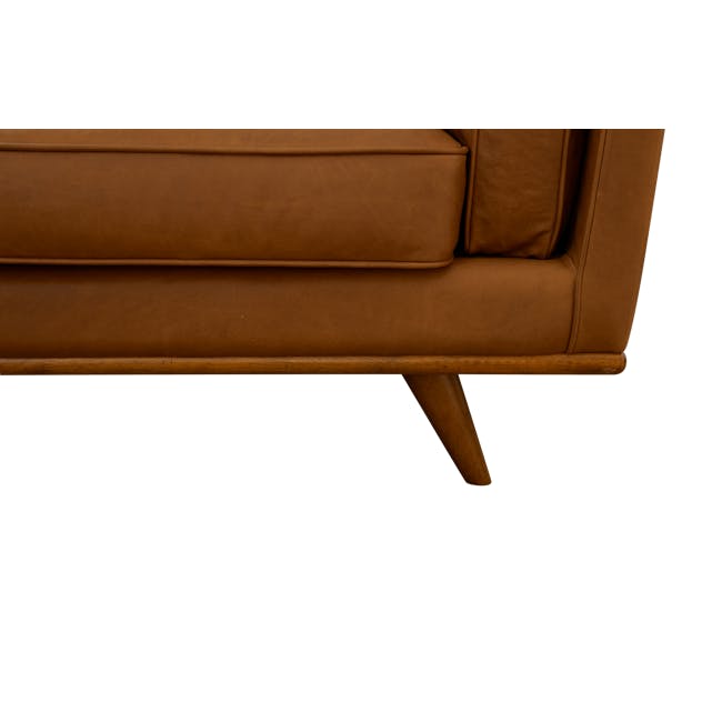 Charles 3 Seater Sofa - Cigar (Premium Aniline Leather) - 7