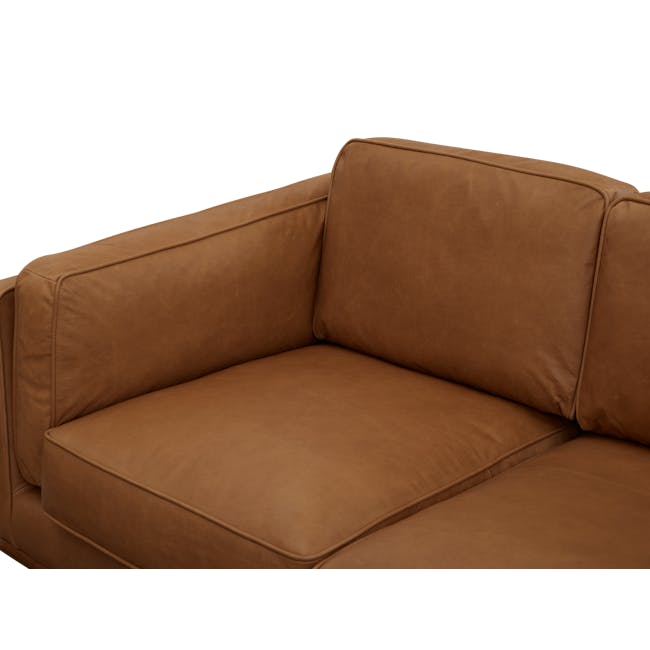 Charles 3 Seater Sofa - Cigar (Premium Aniline Leather) - 5