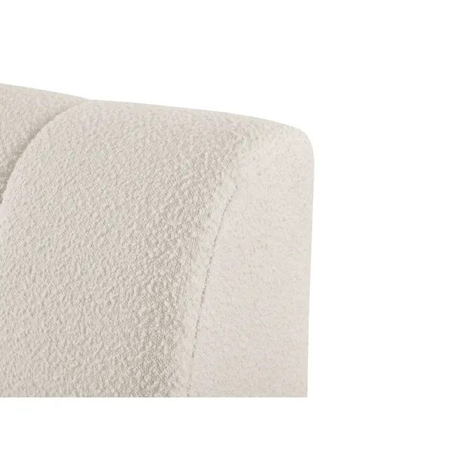 Cosmo Chaise Sectional Sofa - Oak, White Boucle (Eco Clean Fabric) - 6
