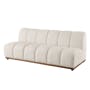 Cosmo 3 Seater Sofa Unit - White Boucle (Spill Resistant) - 2