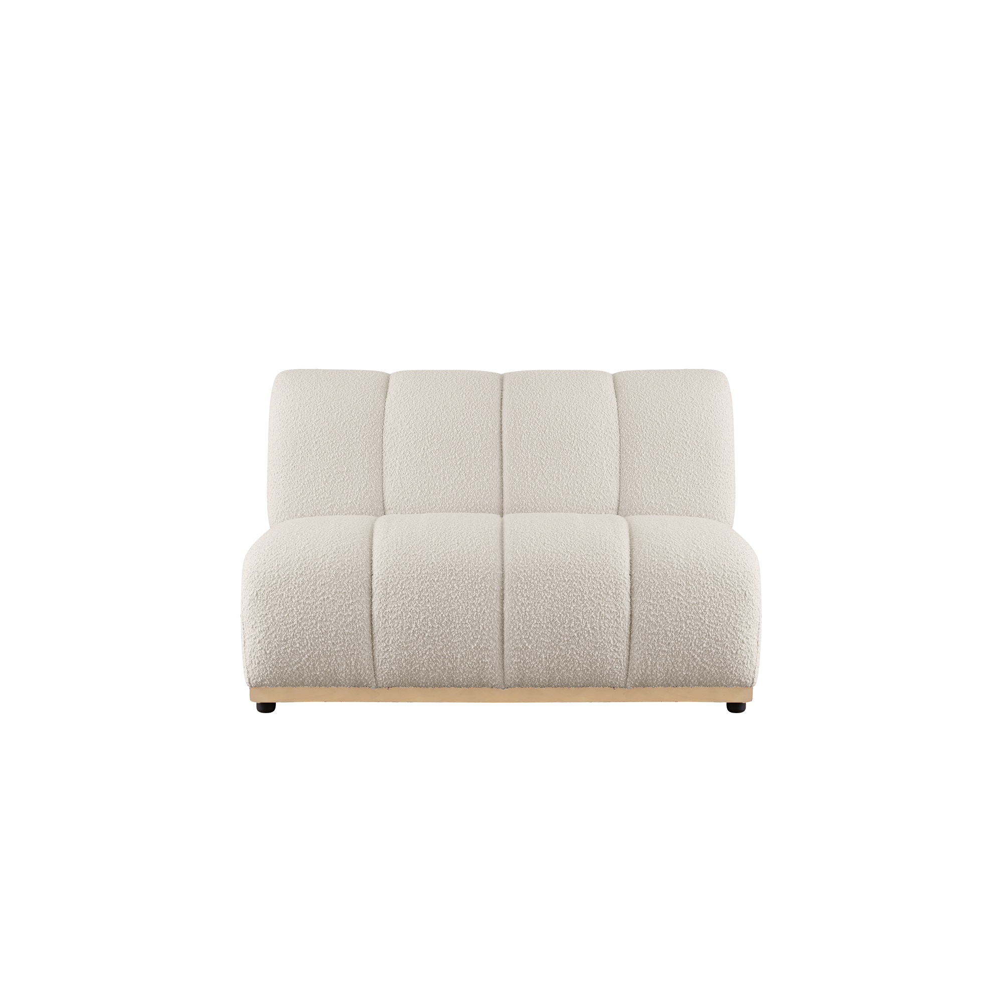 Cosmo 2 Seater Sofa - Oak, White Boucle (Eco Clean Fabric)