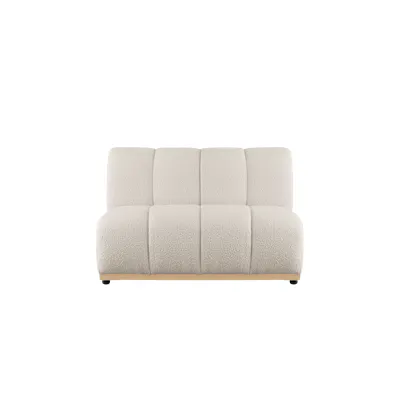 Cosmo 2 Seater Sofa - Oak, White Boucle (Eco Clean Fabric)