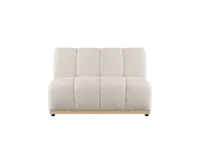 Cosmo 2 Seater Sofa - Oak, White Boucle (Eco Clean Fabric)